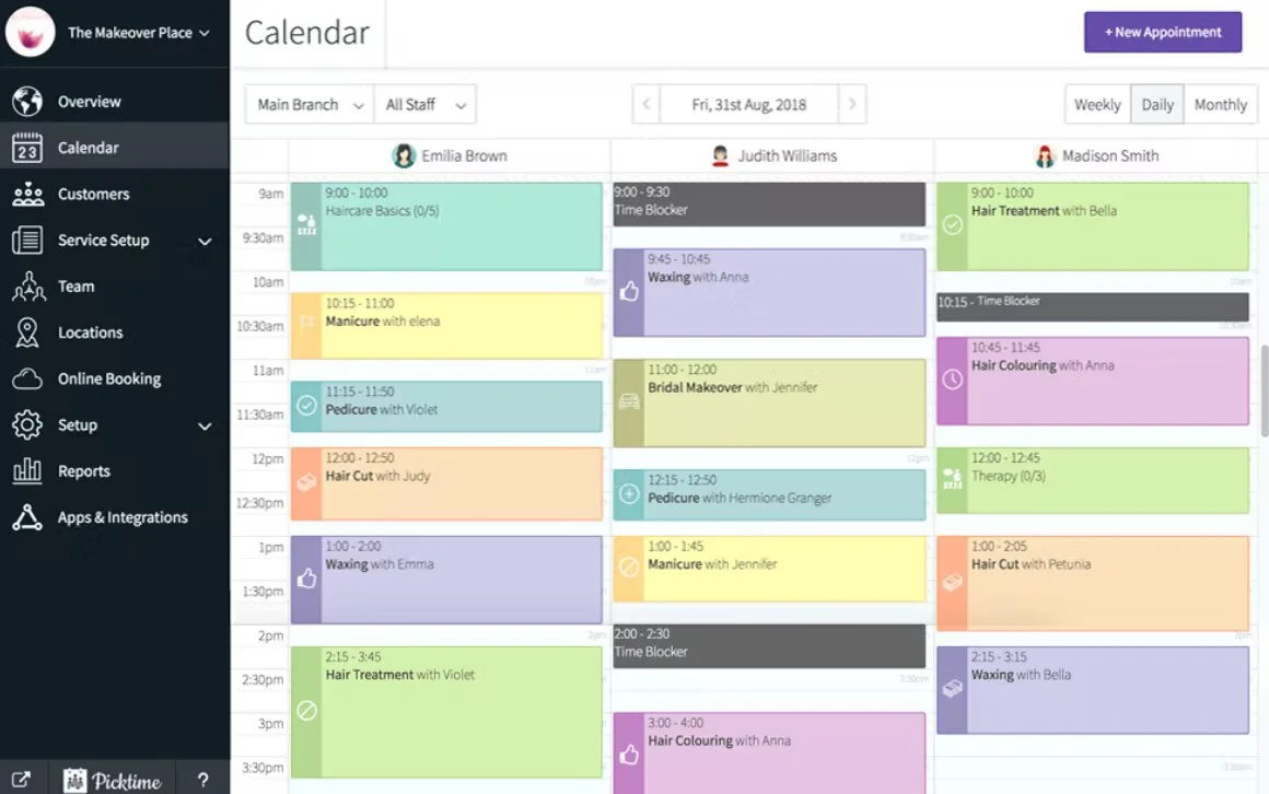 Gym Class & Personal Trainers Booking System