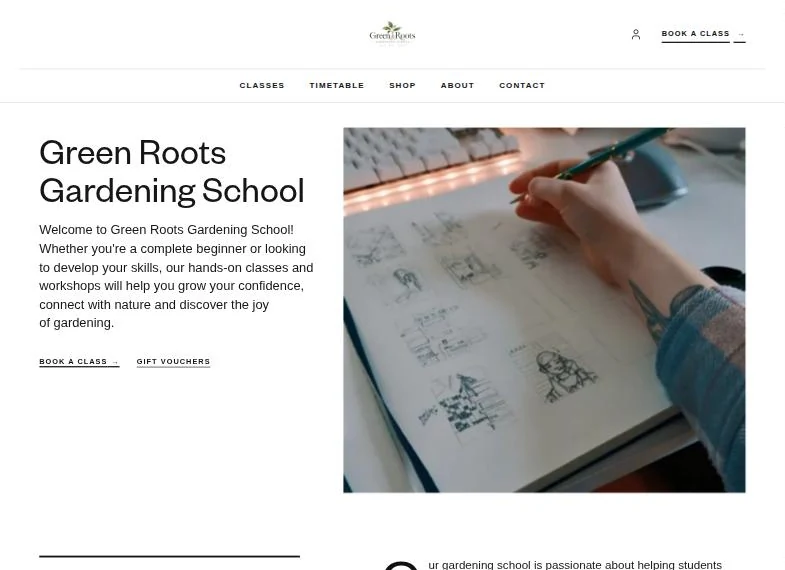 Folio theme with small capitals and a magazine-style layout