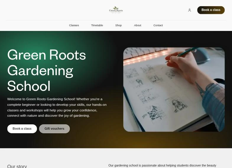 Glow theme with a warm glowing gradient and rounded photo
